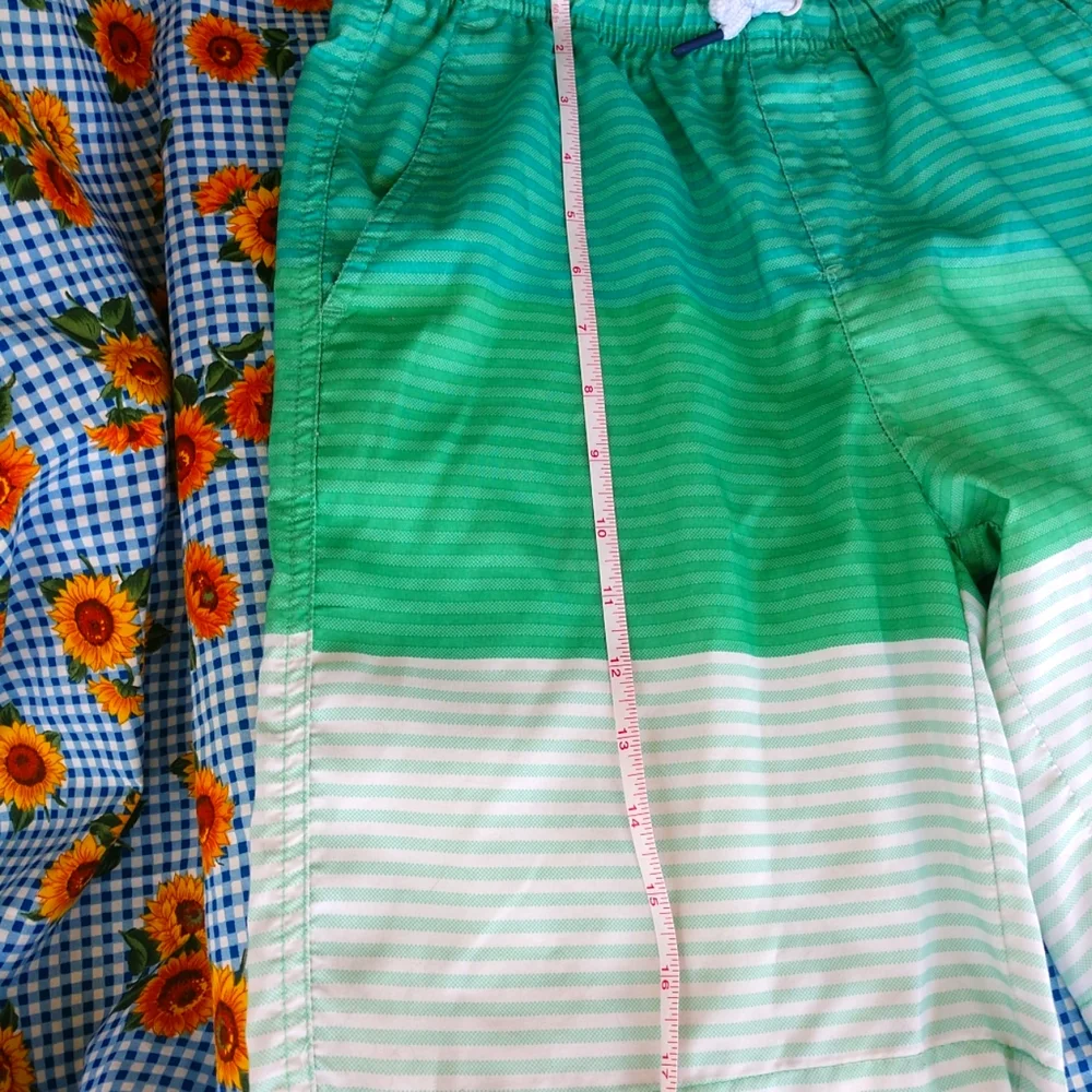 Crown & Ivy Boys Swim Trunks Size Large Multi Greens